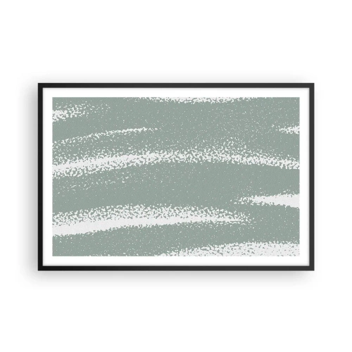 Póster en marco negro - Abstracción invernal - 91x61 cm