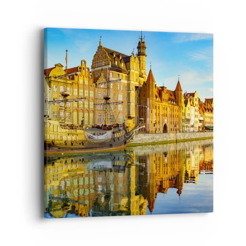 Cuadro sobre lienzo - Impresión de Imagen - Un espejo del pasado - 40x40 cm