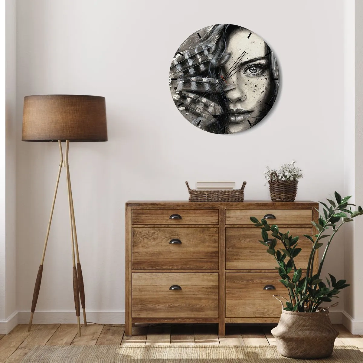 Reloj de pared - Reloj de vidrio - Belleza salvaje - 40x40 cm