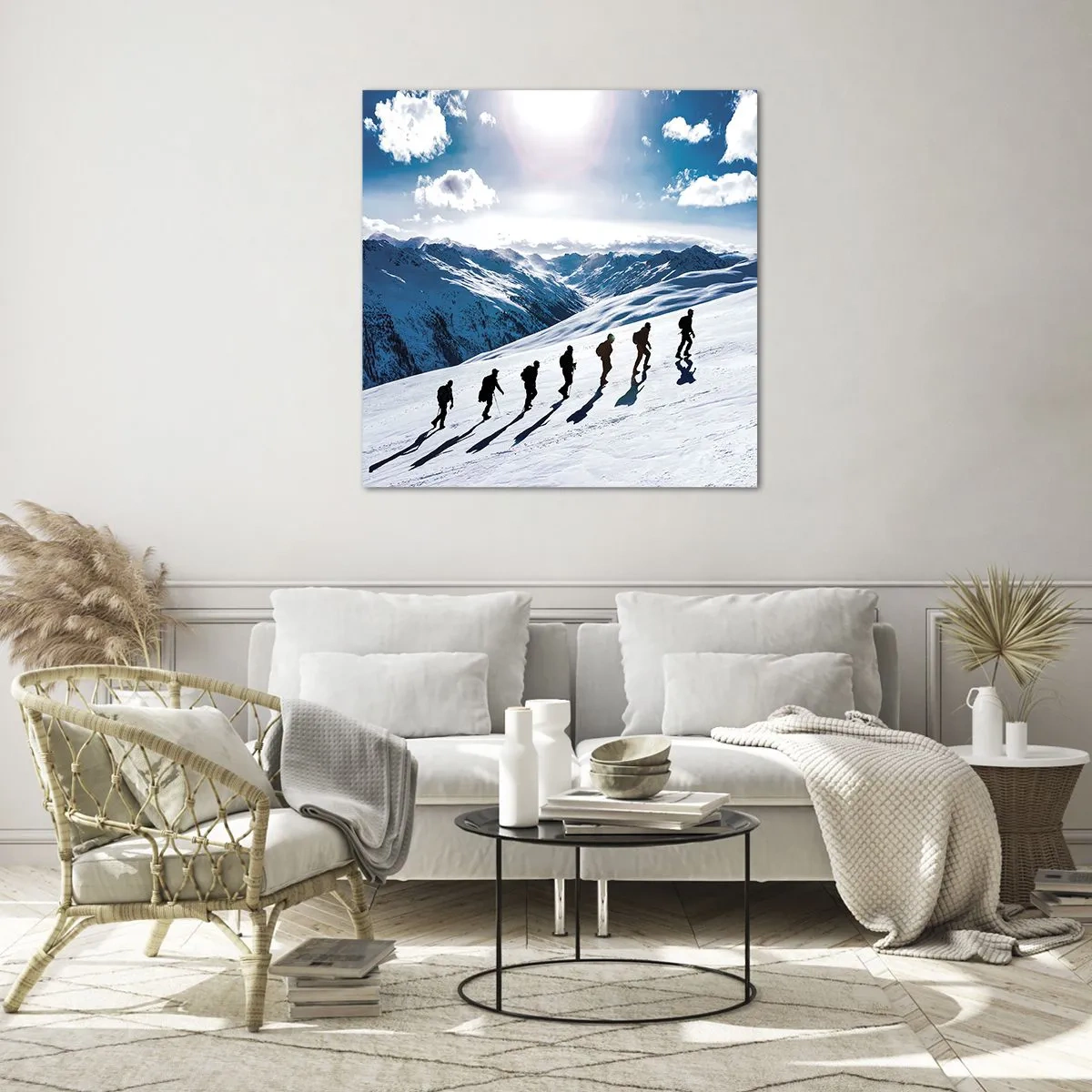 Cuadro sobre vidrio - Impresiones sobre Vidrio - Equipo de conquistadores - 70x70 cm