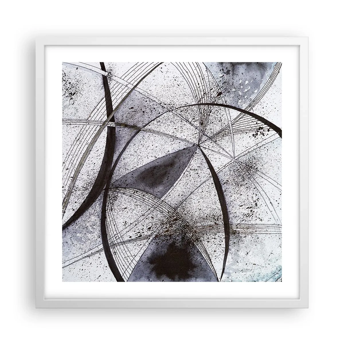 Póster en marco blanco - Fantasía futurista - 50x50 cm