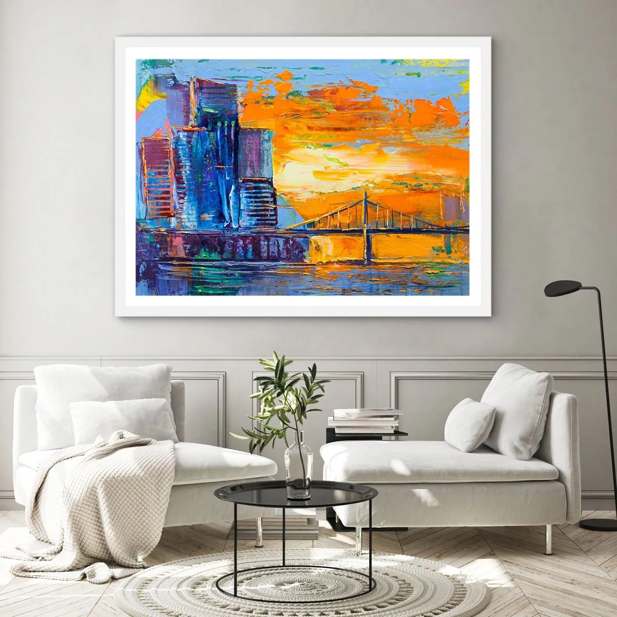 Póster en marco blanco - Cultura y naturaleza - 50x40 cm