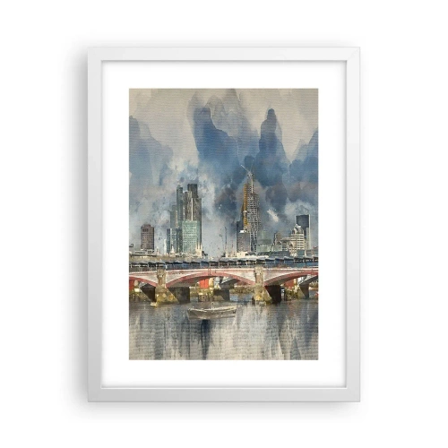 Póster en marco blanco - Londres en todo su esplendor - 30x40 cm