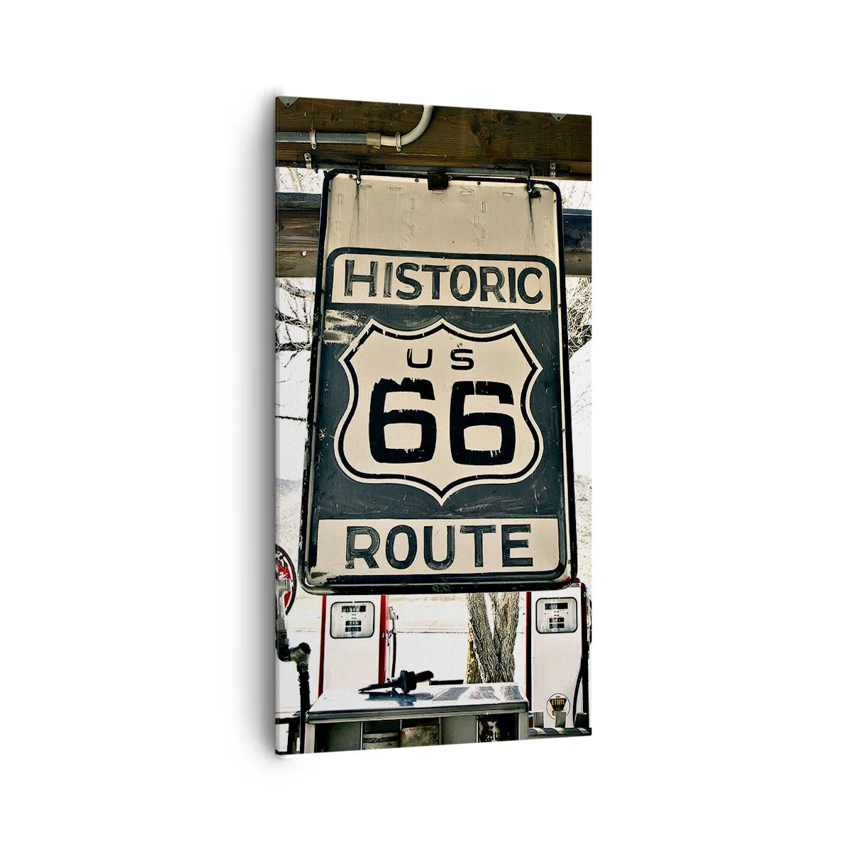 Cuadro sobre lienzo - Impresión de Imagen - Un viaje retro americano - 65x120 cm