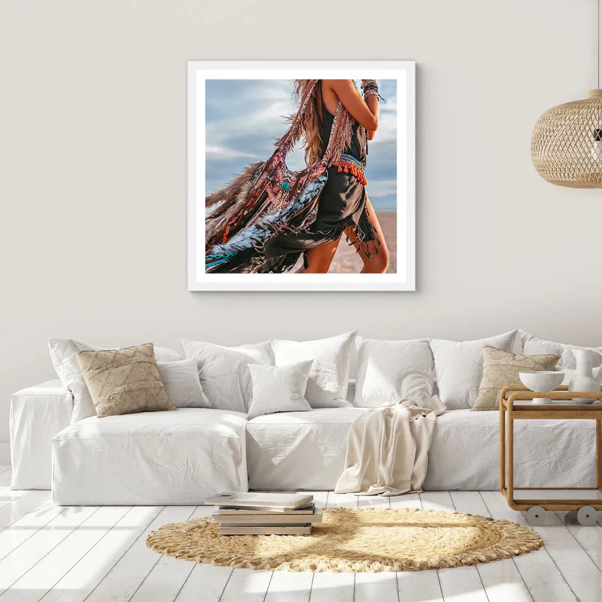 Póster en marco blanco - La chamana - 50x50 cm