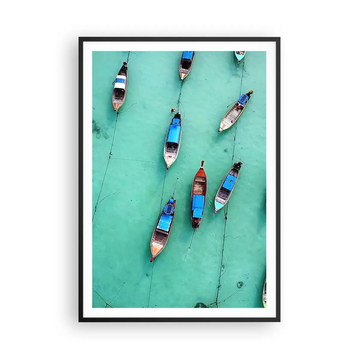 Póster en marco negro - En alegre espera - 70x100 cm