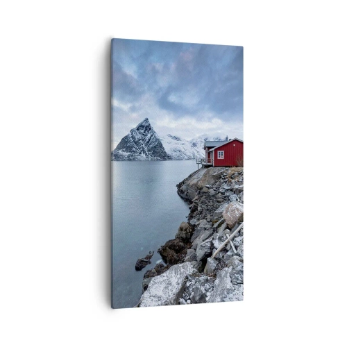 Cuadro sobre lienzo - Impresión de Imagen - Paisaje escandinavo - 55x100 cm