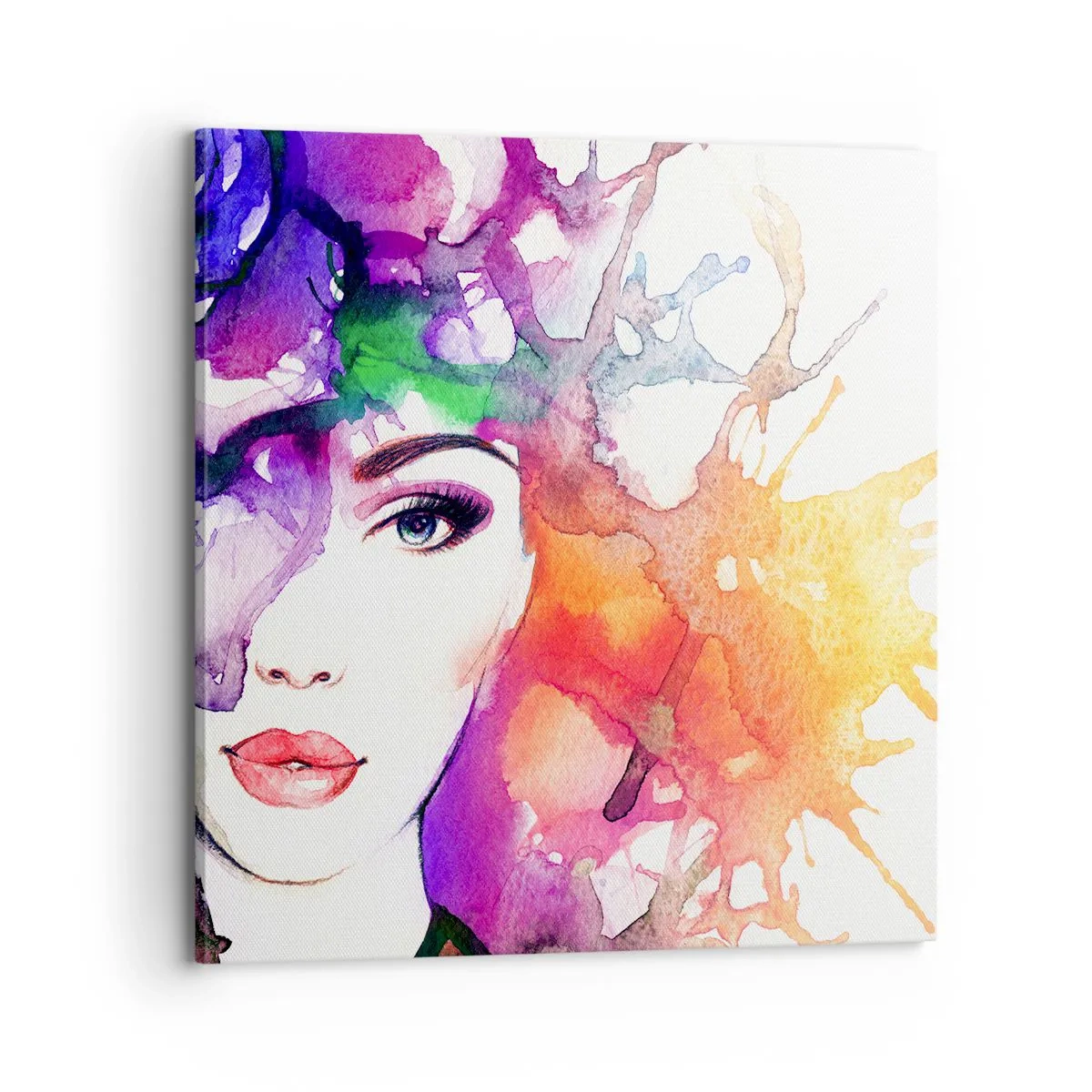 Cuadro sobre lienzo - Impresión de Imagen - Con la cabeza en las nubes - 70x70 cm