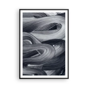 Póster en marco negro - La fluidez de la realidad - 70x100 cm