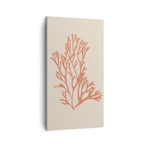 Cuadro sobre lienzo - Impresión de Imagen - Filigrana de coral - 45x80 cm