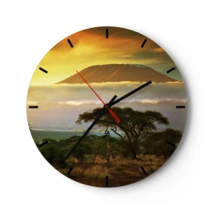 Reloj de pared - Reloj de vidrio - El sueño del viajero - 40x40 cm