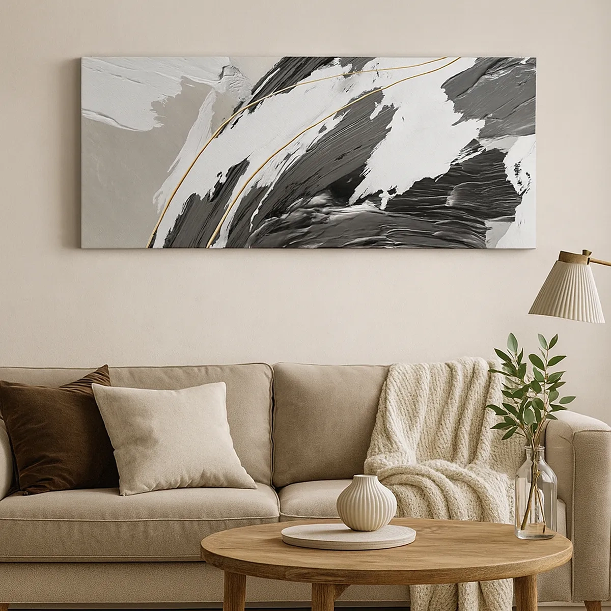 Cuadro sobre lienzo - Impresión de Imagen - Abstracción con estilo - 30x30 cm