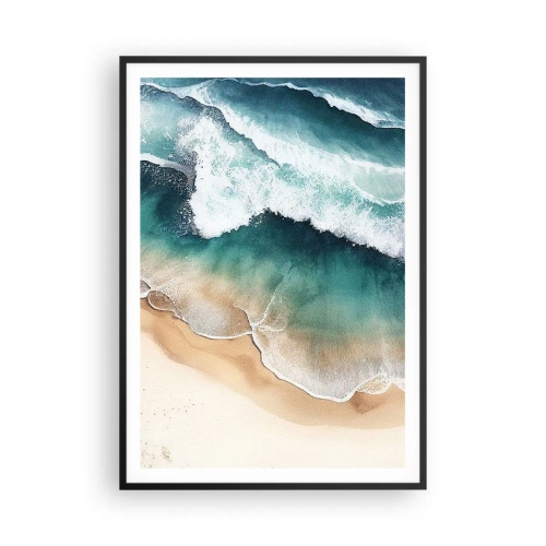 Póster en marco negro - Un encuentro eterno - 70x100 cm