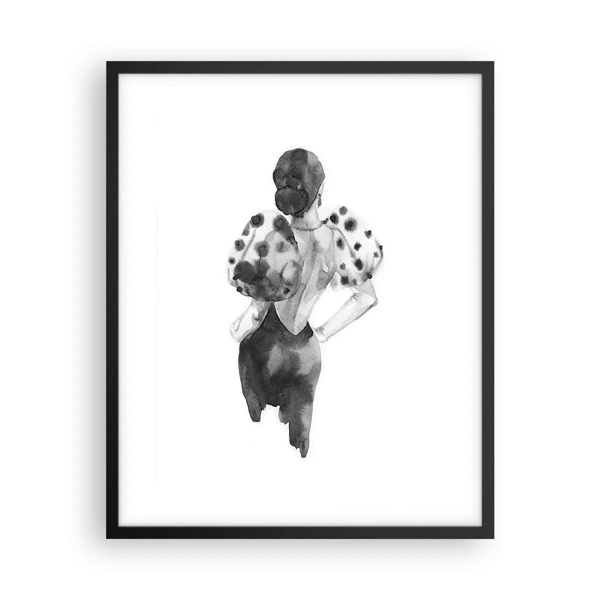 Póster en marco negro - Pasa justo por aquí - 40x50 cm