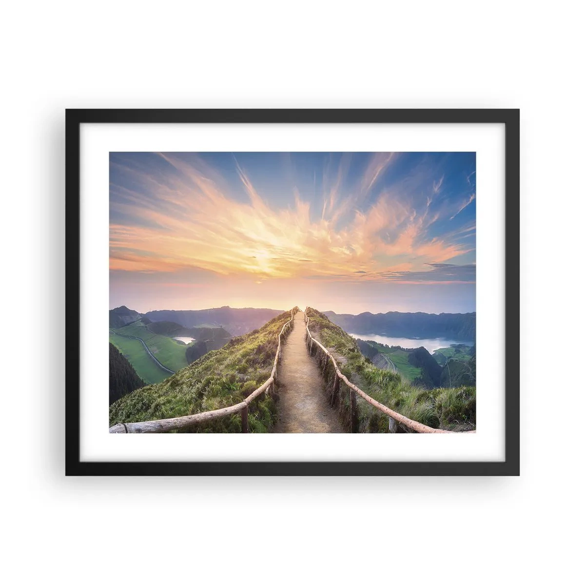 Póster en marco negro - Cerca del cielo - 50x40 cm