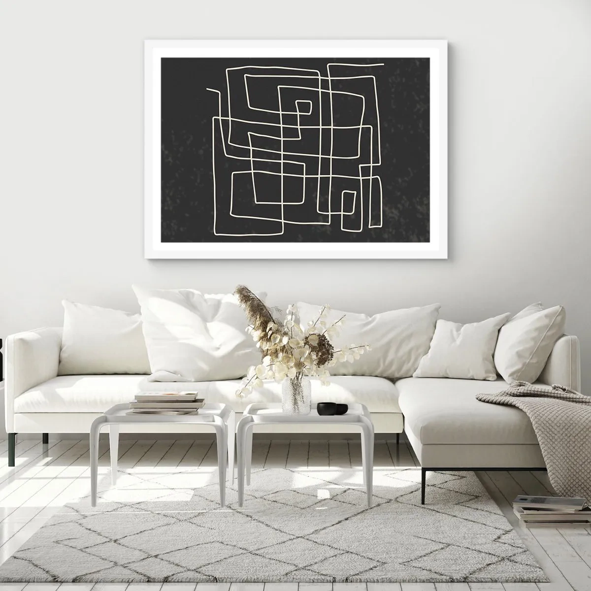 Póster en marco blanco - No es tan sencillo - 100x70 cm