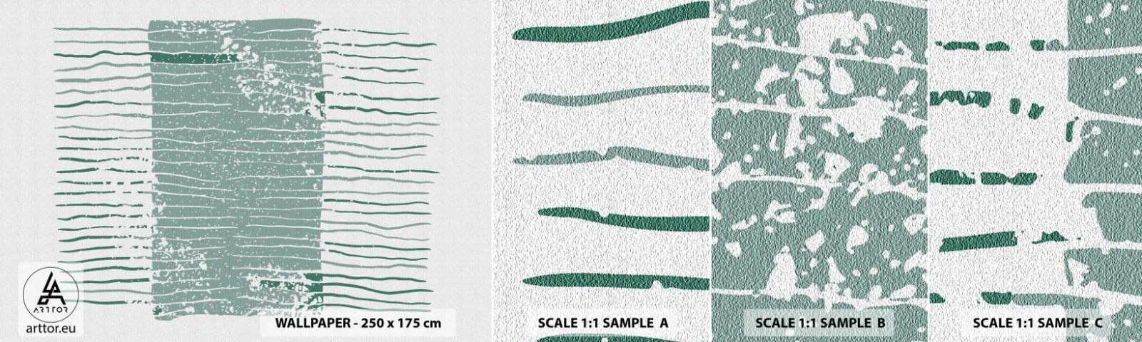 Muestra De Fotomural Standard Eco - Abstracción marina - Minimalismo, Pastel, inconformista - 100x30 cm