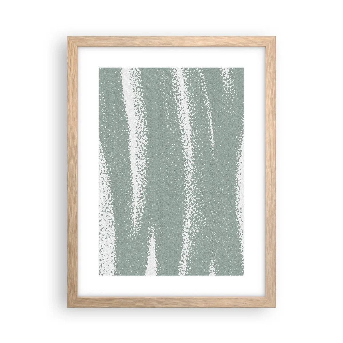 Póster en marco roble claro - Abstracción invernal - 30x40 cm