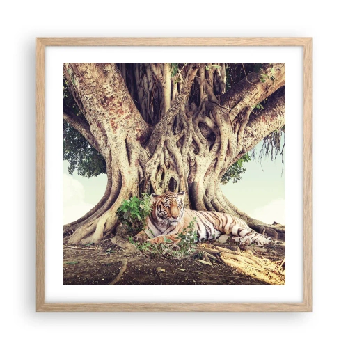 Póster en marco roble claro - Una visión desde el Génesis - 50x50 cm