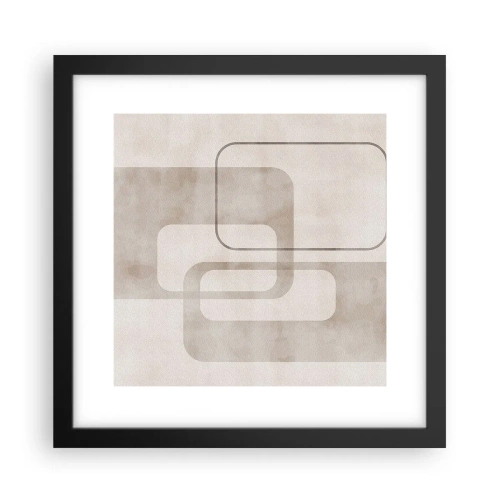 Póster en marco negro - Fuga geométrica - 30x30 cm