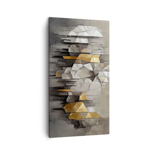 Cuadro sobre lienzo - Impresión de Imagen - Composición hecha de hielo y luz - 45x80 cm