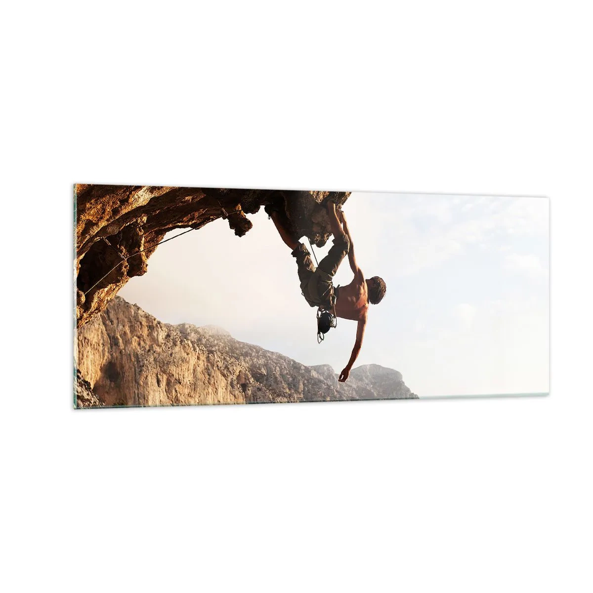 Cuadro sobre vidrio - Impresiones sobre Vidrio - Un mundo en la roca - 100x40 cm