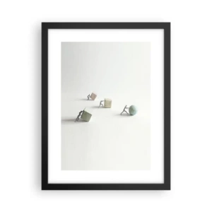 Póster en marco negro - El avance de la geometría - 30x40 cm