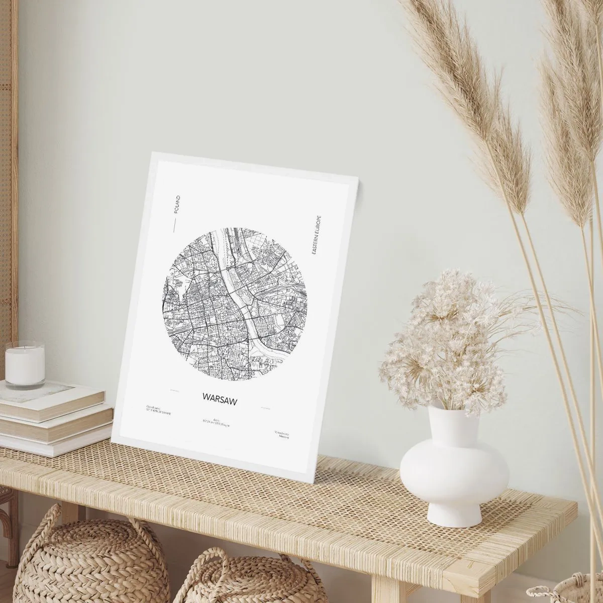 Póster en marco blanco - Anatomía de Varsovia - 50x70 cm