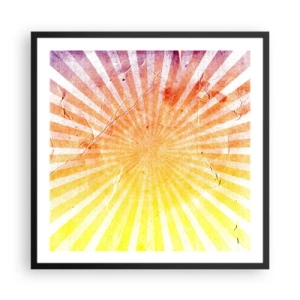 Póster en marco negro - Renacer del sol - 60x60 cm