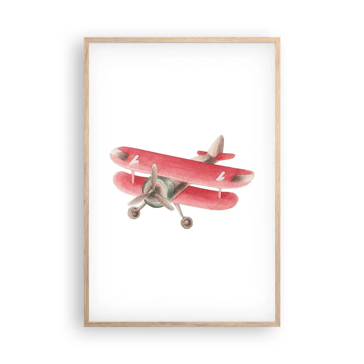 Póster en marco roble claro - Listo para surcar los cielos - 61x91 cm