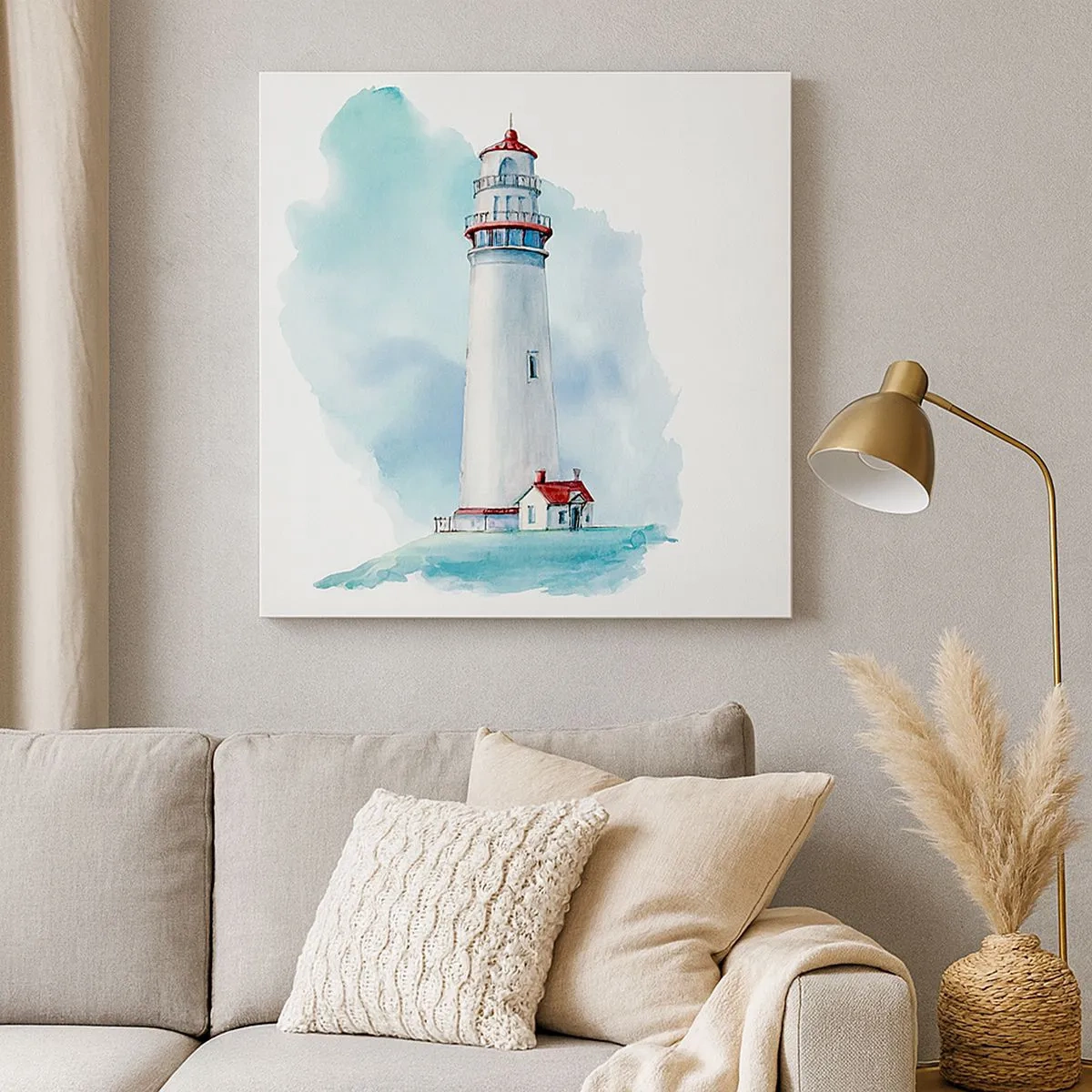 Cuadro sobre lienzo - Impresión de Imagen - Gentil hermana del azul - 30x30 cm