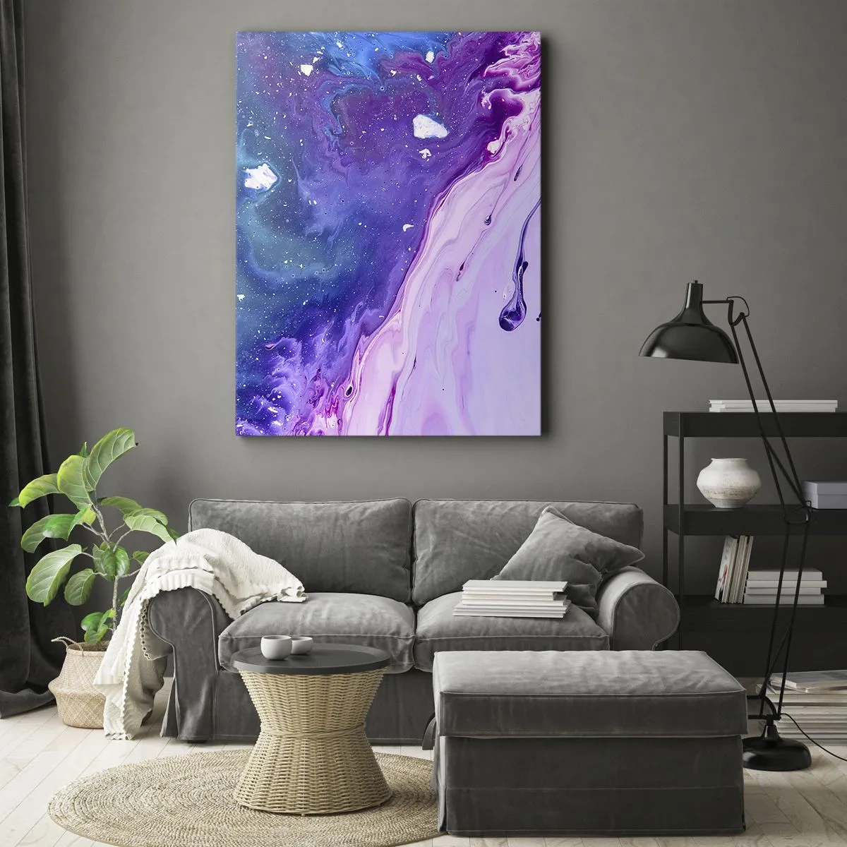 Cuadro sobre lienzo - Impresión de Imagen - Yin y yang - 55x100 cm