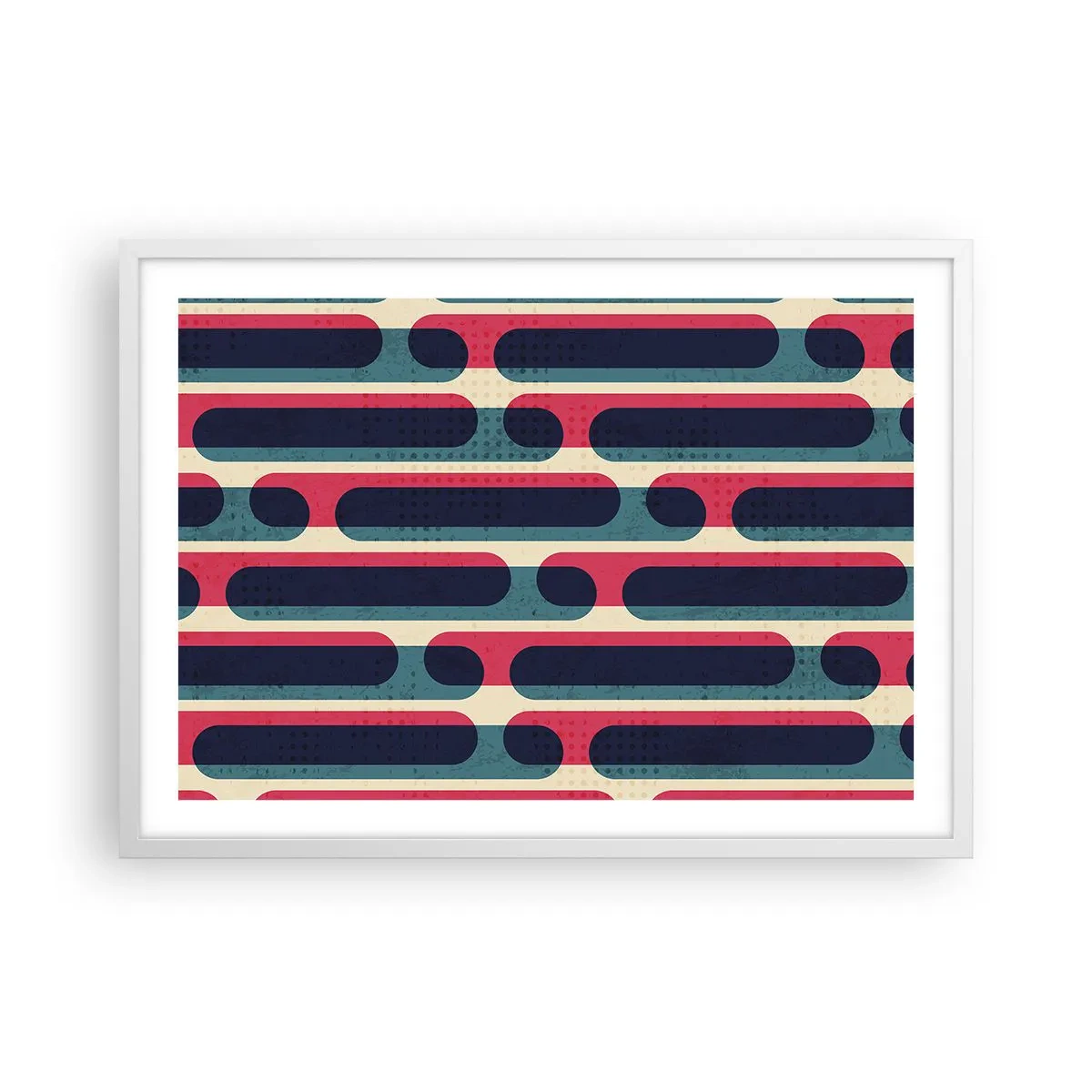 Póster en marco blanco - Profundidad y relieve - 70x50 cm