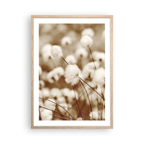 Póster en marco roble claro - Un mullido colchón - 50x70 cm