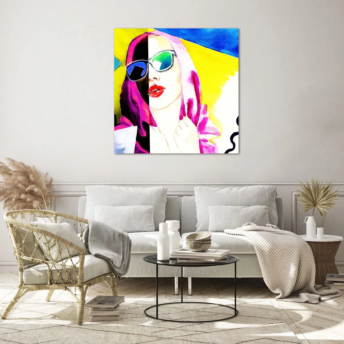Cuadro sobre vidrio - Impresiones sobre Vidrio - Contrastes - 40x40 cm