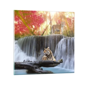 Cuadro sobre vidrio - Impresiones sobre Vidrio - Paisaje surrealista    - 60x60 cm