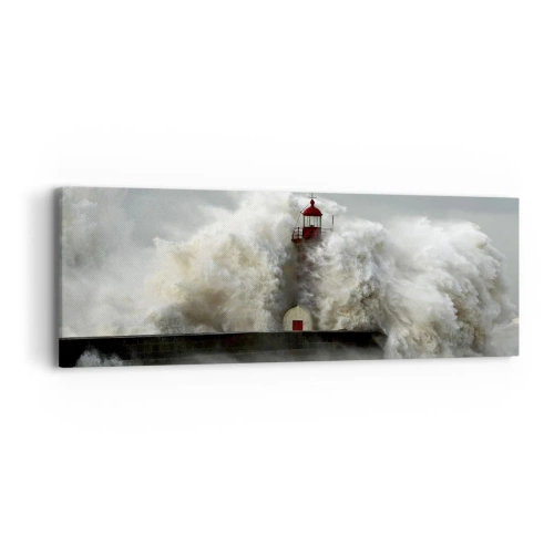 Cuadro sobre lienzo - Impresión de Imagen - La furia del océano - 90x30 cm