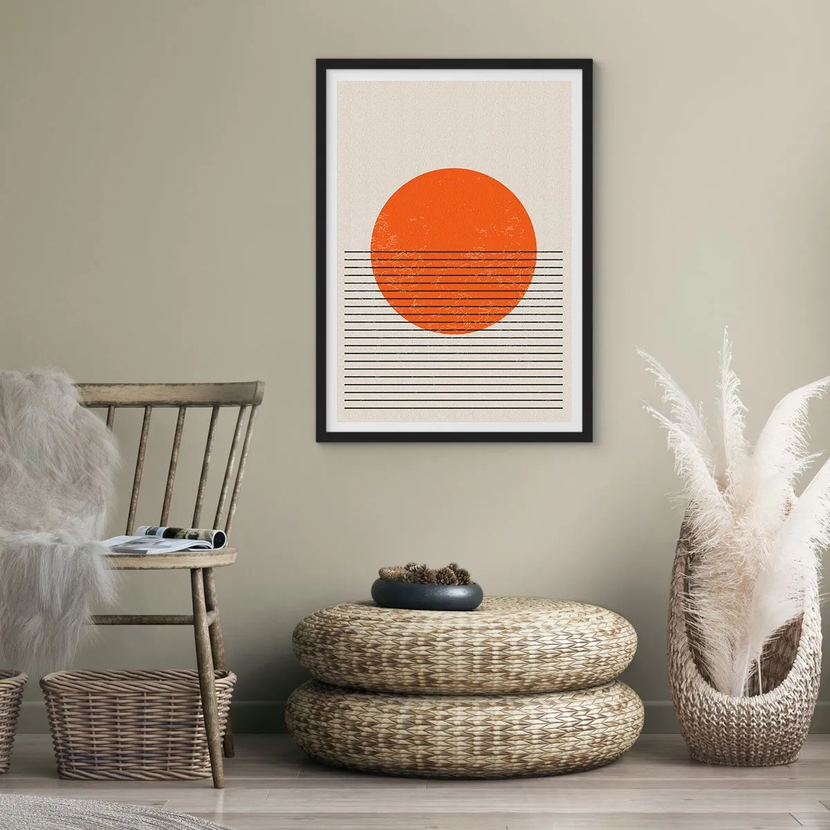 Póster en marco negro - Siempre el sol - 61x91 cm