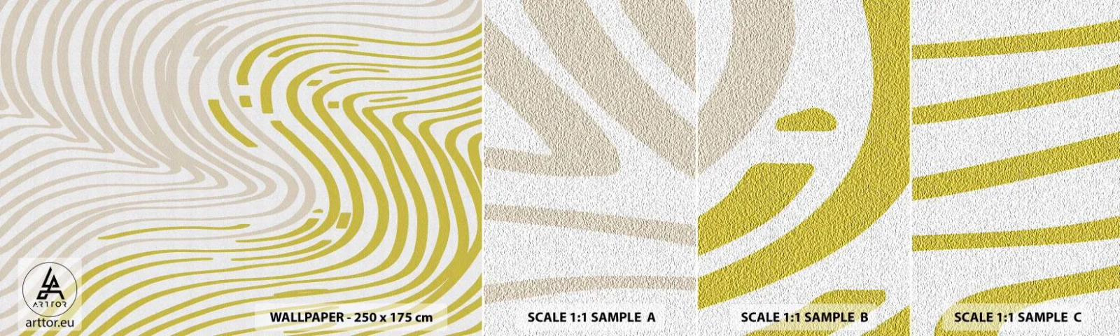 Muestra De Fotomural Standard Eco - Composición curvada - Minimalismo, Pedazo, Brillante - 100x30 cm