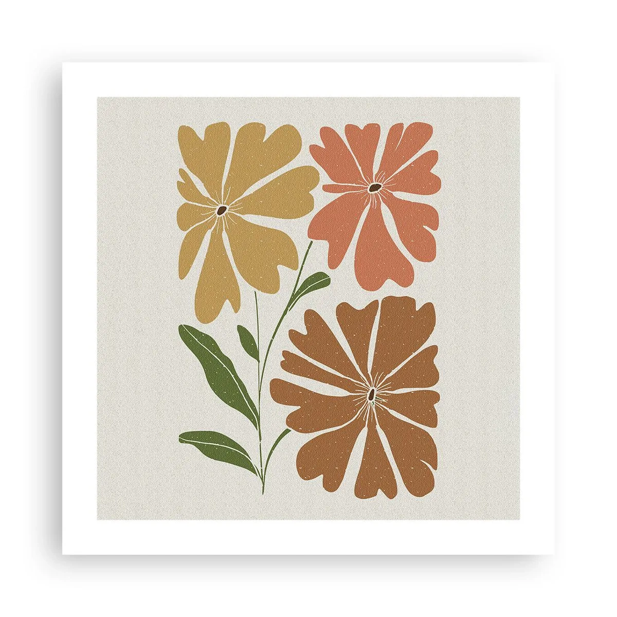 Póster - Naturaleza y geometría - 50x50 cm