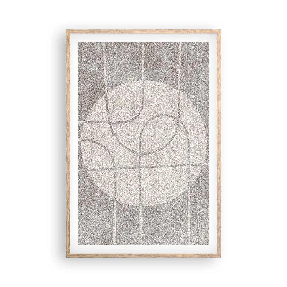 Póster en marco roble claro - Circular y rectilíneo - 61x91 cm
