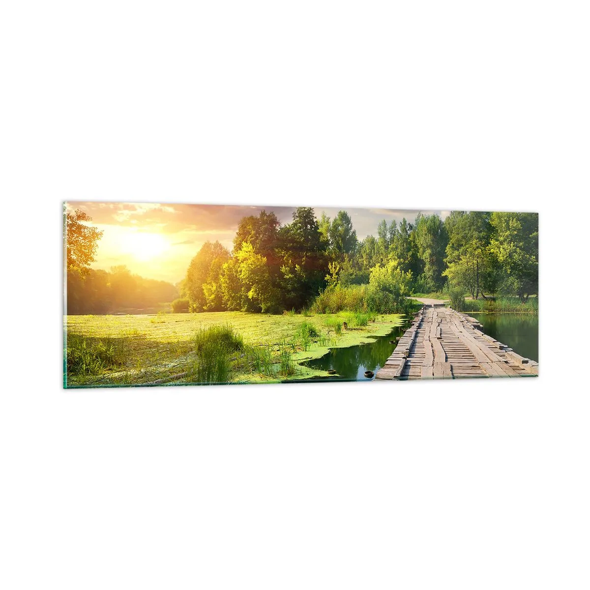 Cuadro sobre vidrio - Impresiones sobre Vidrio - Verano, verano en todas partes - 90x30 cm