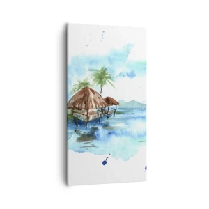 Cuadro sobre lienzo - Impresión de Imagen - En algún lugar del Pacífico - 55x100 cm