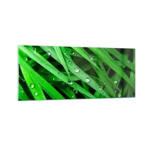 Cuadro sobre vidrio - Impresiones sobre Vidrio - Jugar al verde - 100x40 cm