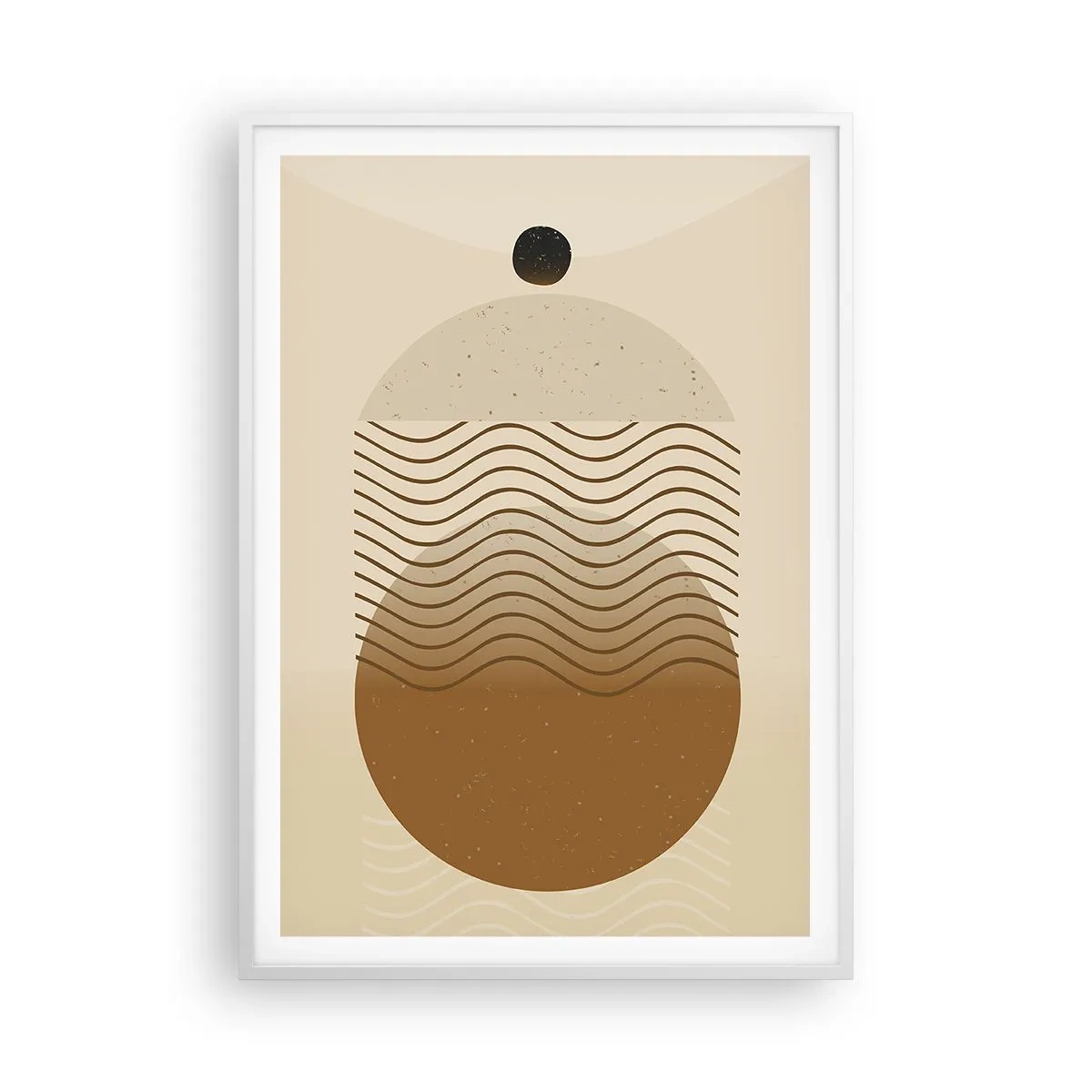 Póster en marco blanco - Sobre el origen de las figuras geométricas - 70x100 cm