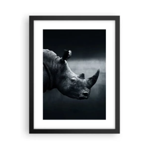 Póster en marco negro - Perfil derecho - 30x40 cm