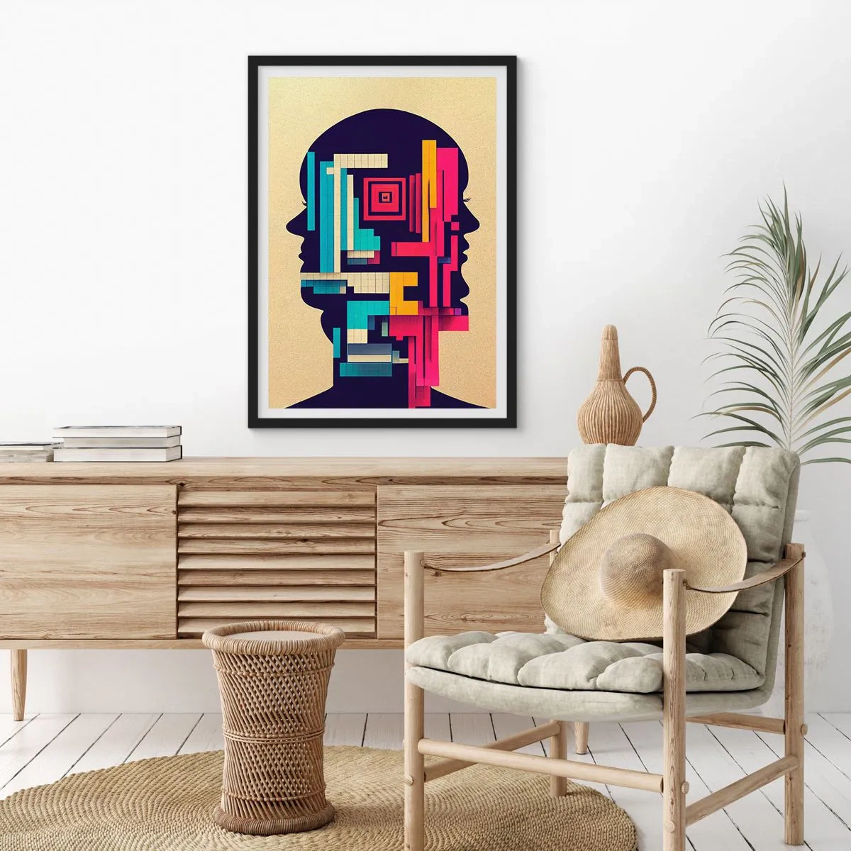 Póster en marco negro - Nuevos conocimientos - 70x100 cm