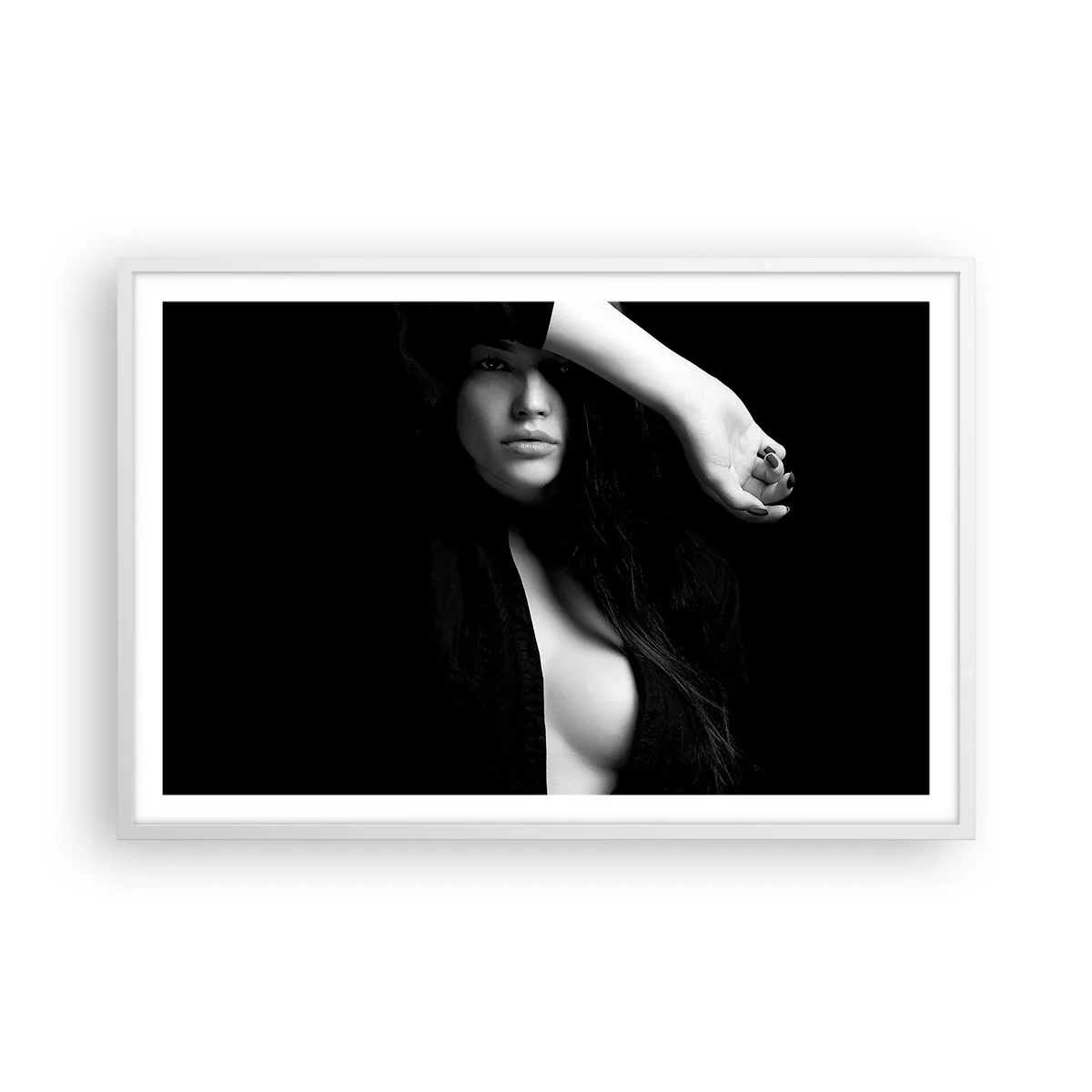 Póster en marco blanco - Escuela de seducción - 91x61 cm