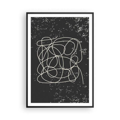 Póster en marco negro - Pensamientos errantes - 70x100 cm