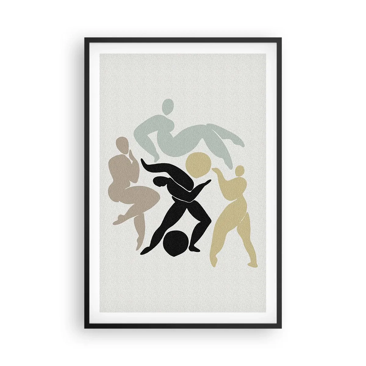 Póster en marco negro - Movimiento para la salud y la belleza - 61x91 cm